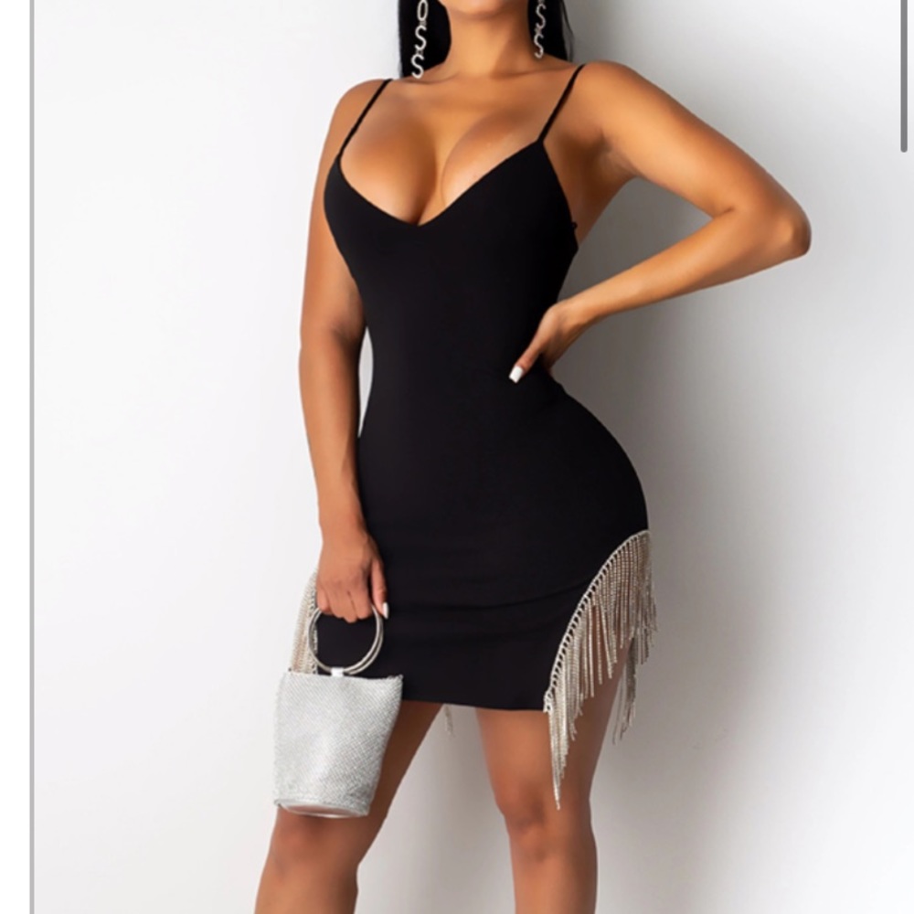 Dripping diamond dress
